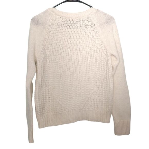 Silvia Novelli Cream Chunky Knit Alpaca Wool Blend Sweater Size Small - Picture 2 of 5